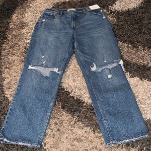 Abercrombie & Fitch Ultra High Rise Straight Jeans size 16 R inseam 30 1/2 NWT